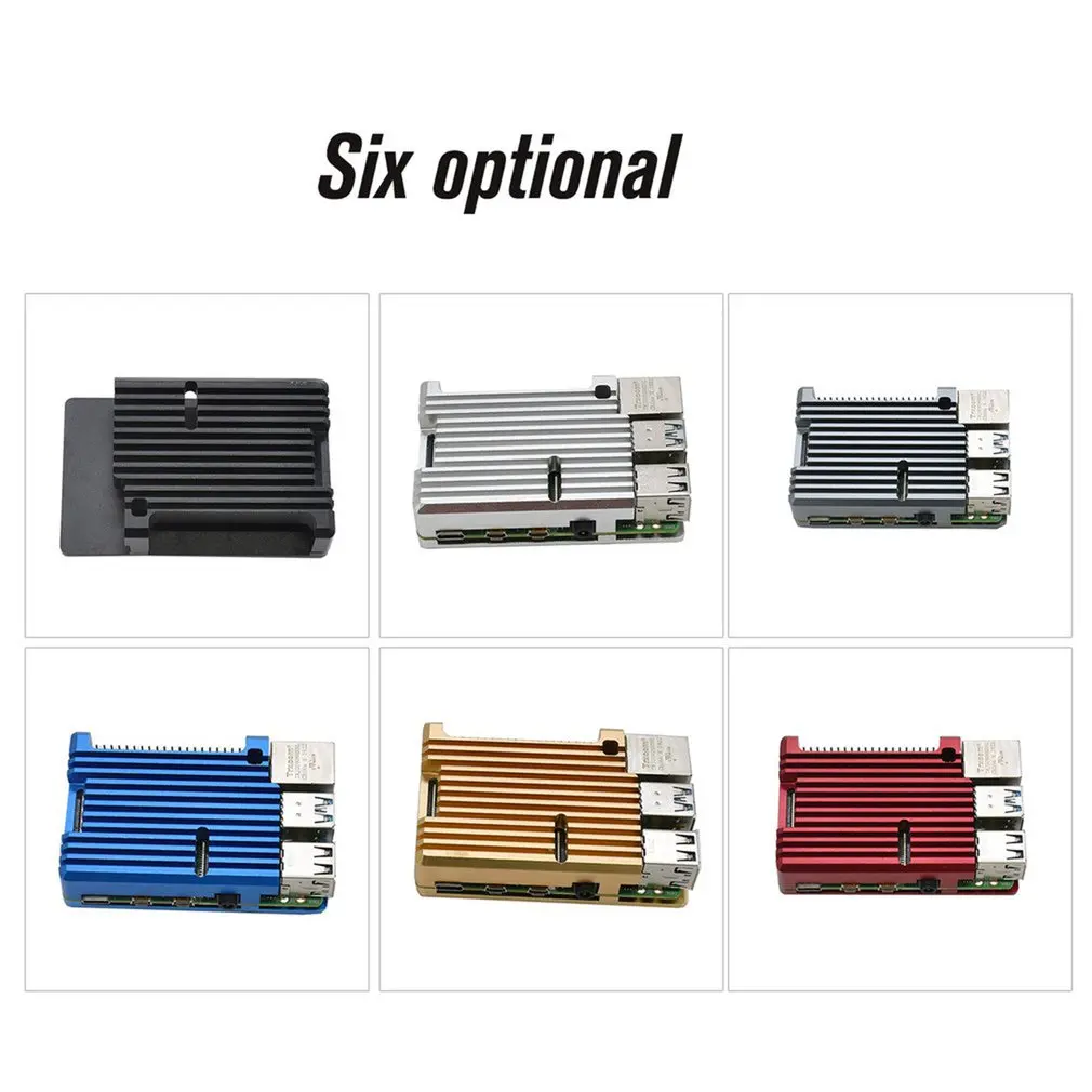

Aluminum Heatsink Case Rapid Heat Dissipation Cooling Shell For Raspberry Pi 4 No Cooling Fan Metal Case