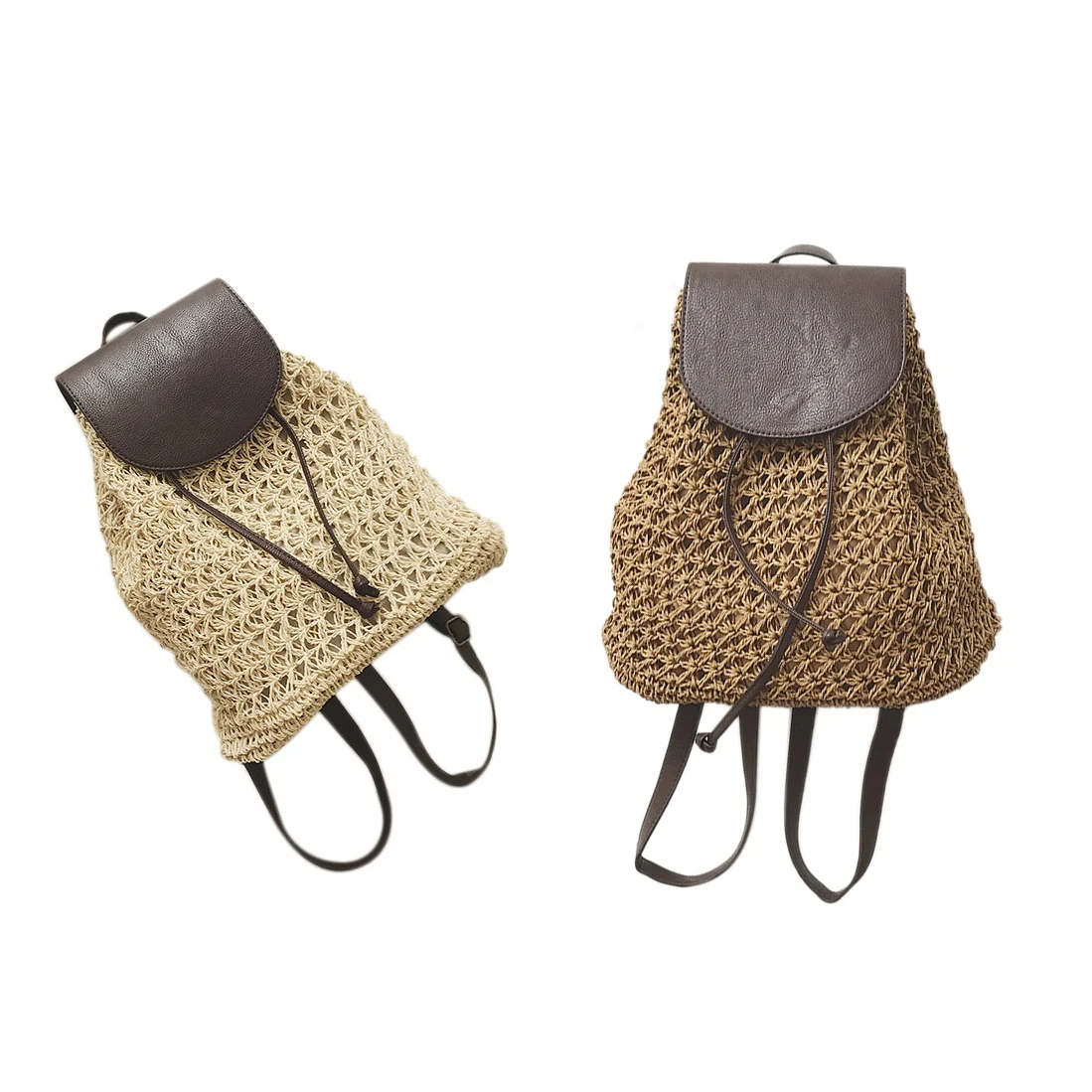 Модная женская сумка на плечо Соломенная Сумка Большой Вместительный рюкзак
