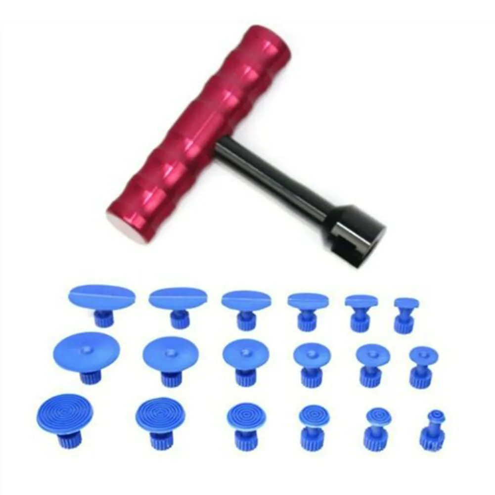 

Car Paintless Dent Repair Removal Kit Tool T-Bar Puller Lifter Set With 18 Tabs Dent Puller Paint Dent Repair Tool