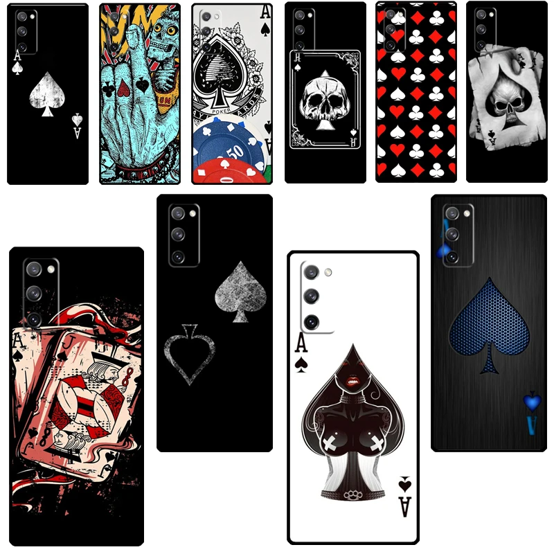 Чехол для телефона Ace of Spades Poker для Samsung Galaxy S21 S20 FE S8 S9 S10 Plus S10e Note 10 20 Ultra.