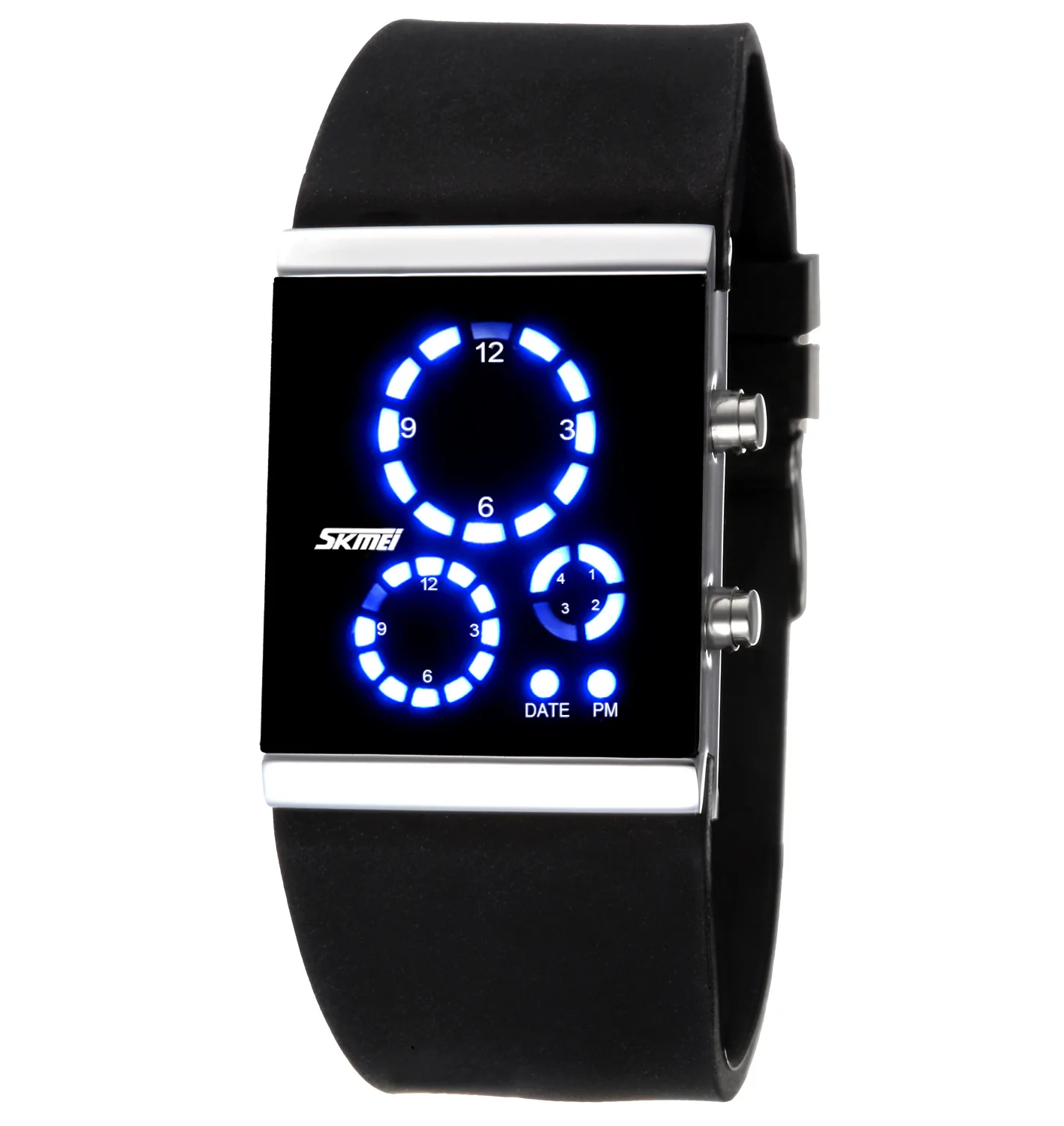 

SKMEI0984 Fashion Korean Couple Watch LED Water Couple Electronic Quartz Watch