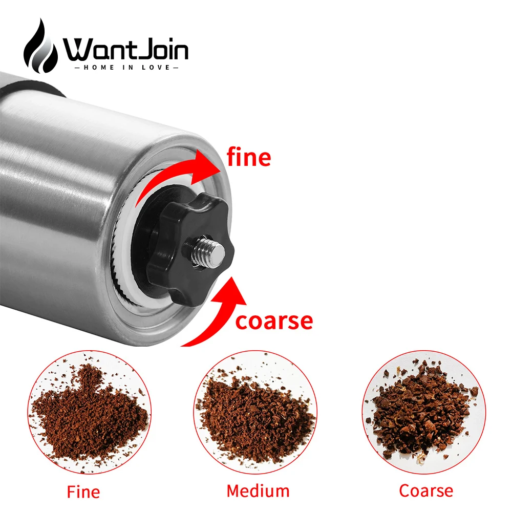 WantJoin кофемолка черного цвета высокого размера из нержавеющей стали шлифовальная