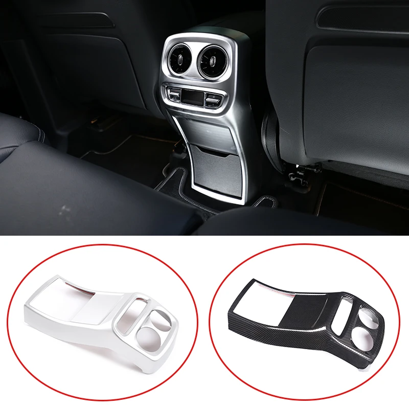 For Mercedes Benz G Class W463 2019-2020 ABS Chrome Rear Armrest Box Air Outlet Trim Cover Stickers Accessories