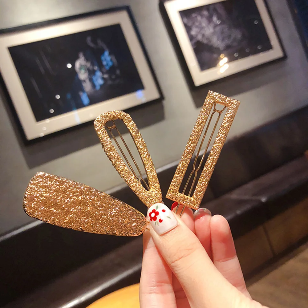 Новинка 2020 модные геометрические зажимы стразы в форме капли для волос