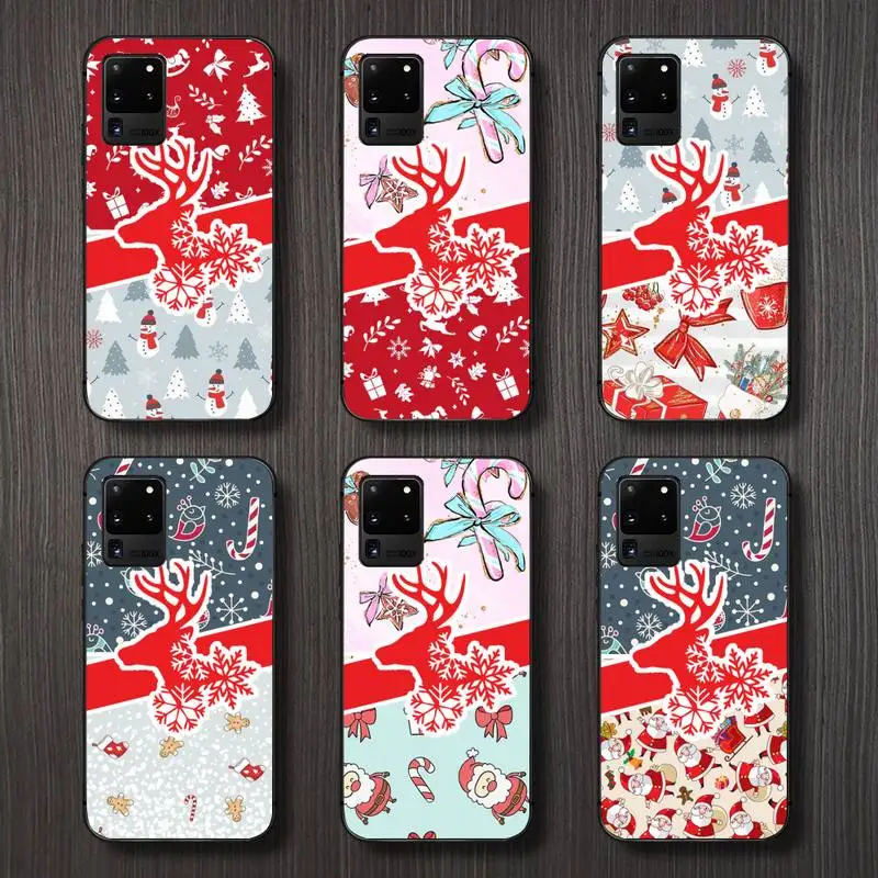 

Merry Christmas Elk Santa Phone Case For Samsung galaxy A S note 10 7 8 9 20 30 31 40 50 51 70 71 21 s ultra plus