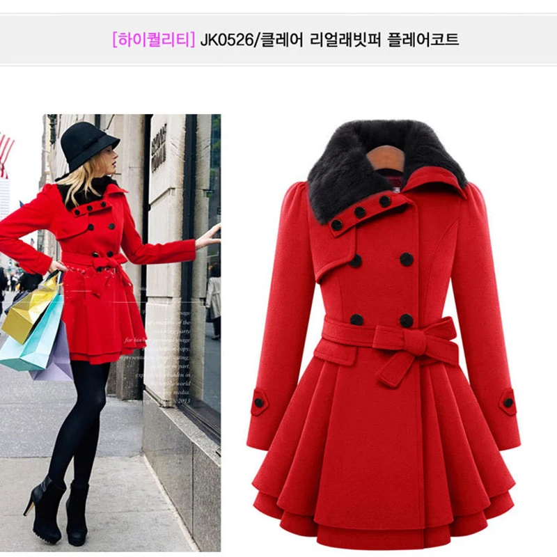 

2021 hot sale women's slim mid-length woolen coat double-breasted padded coat + belt women traf za yk2 anniversaire espanol ins