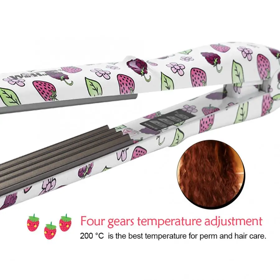 Профессиональный электрический выпрямитель для волос гофрированный утюжок