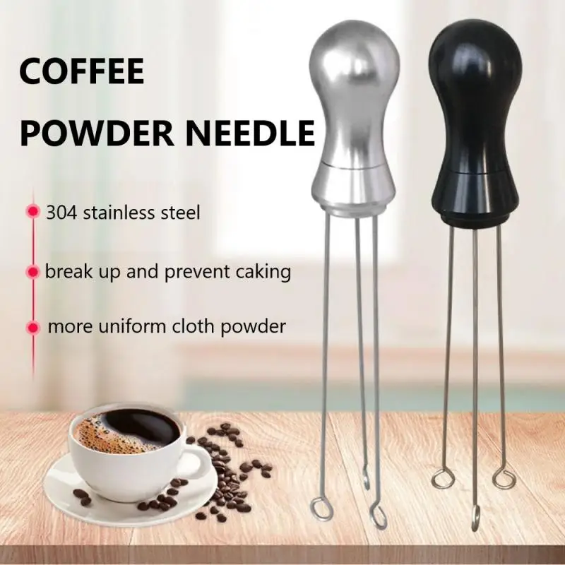 

Coffee Pin Cloth Powder Dispenser Needle Type Coffee Tamper Stainless Steel Italian Cake Disperser Coffee Cloth Powder Pin-type