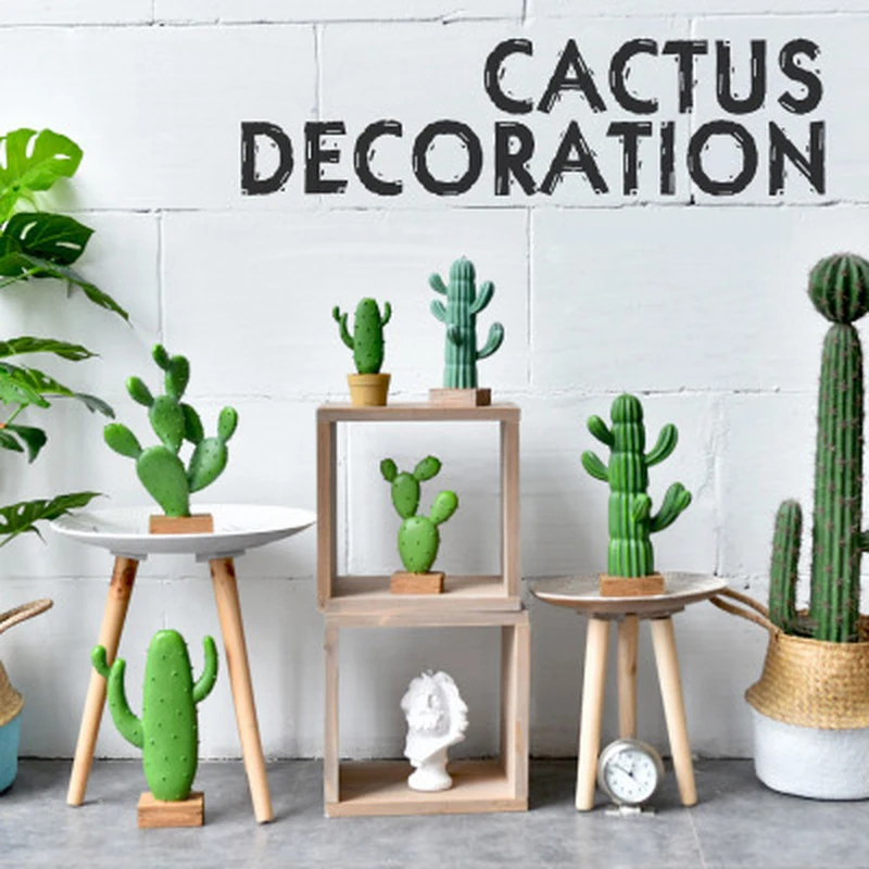Скандинавское моделирование фигурки Cactu настольная растительная смола орнамент