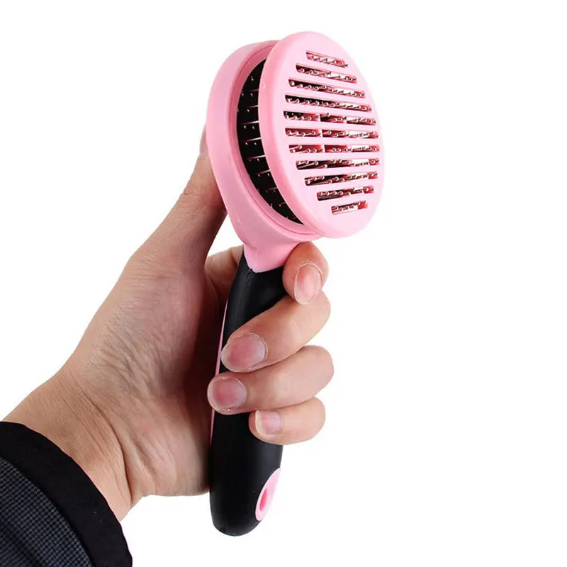 Расческа для вычесывания шерсти домашних животных стальная ручная щетка