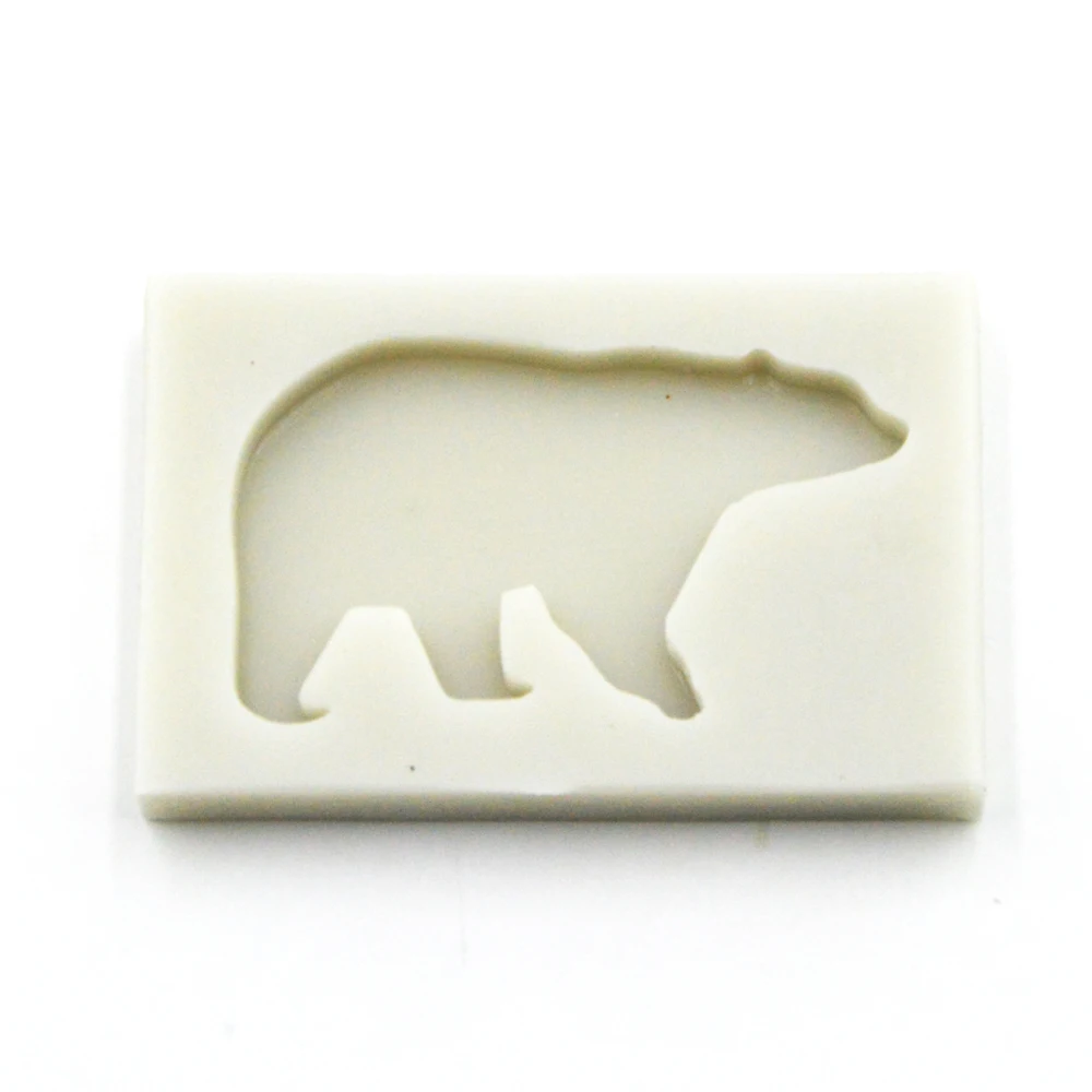 Симпатичные Брелоки с белым медведем силиконовая форма для помадки жвачки