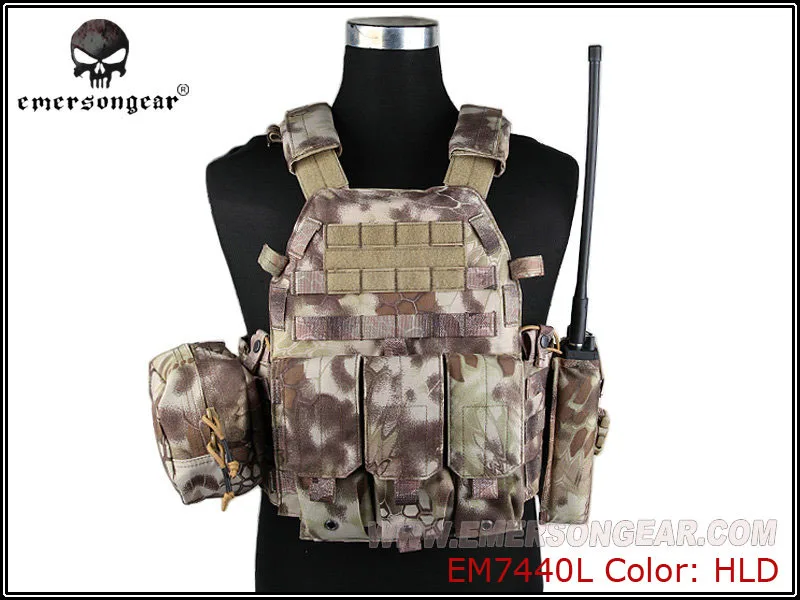 HLD Emerson gear Emerson Тактический бронежилет LBT6094A стильная тарелка несущая Боевая охотничья жилетка W 3 мешков военная армия, для страйкбола снаряжение - Цвет: HLD