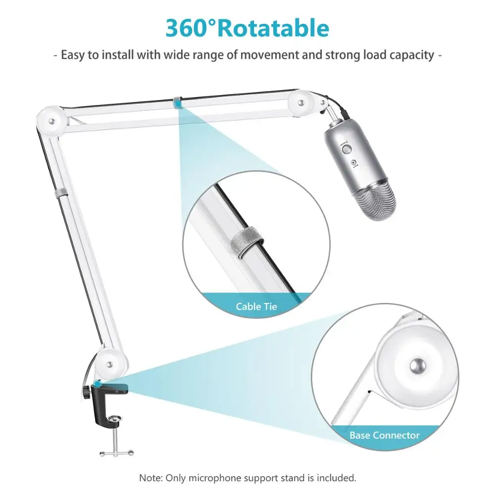 Neewer модернизированная большая прочная подставка для микрофона совместимая с