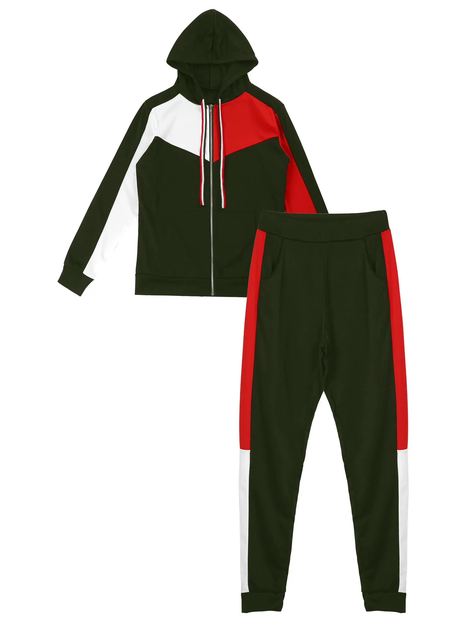 Женская Спортивная толстовка с капюшоном кардиган на молнии длинными рукавами и