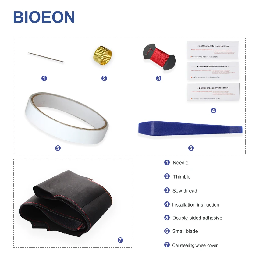 

Hand Sewing Black Synthetic Suede Car Steering Wheel Covers for Ford Mustang 2015 2016 2017 2018 2019-2020