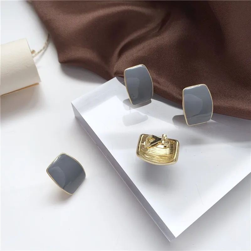 В стиле ретро Модная держащая форму серьги геометрической формы модная красивая