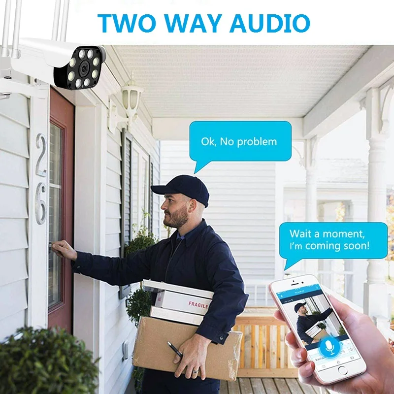 Умная беспроводная камера WiFi сеть может быть подключена к мобильному телефону