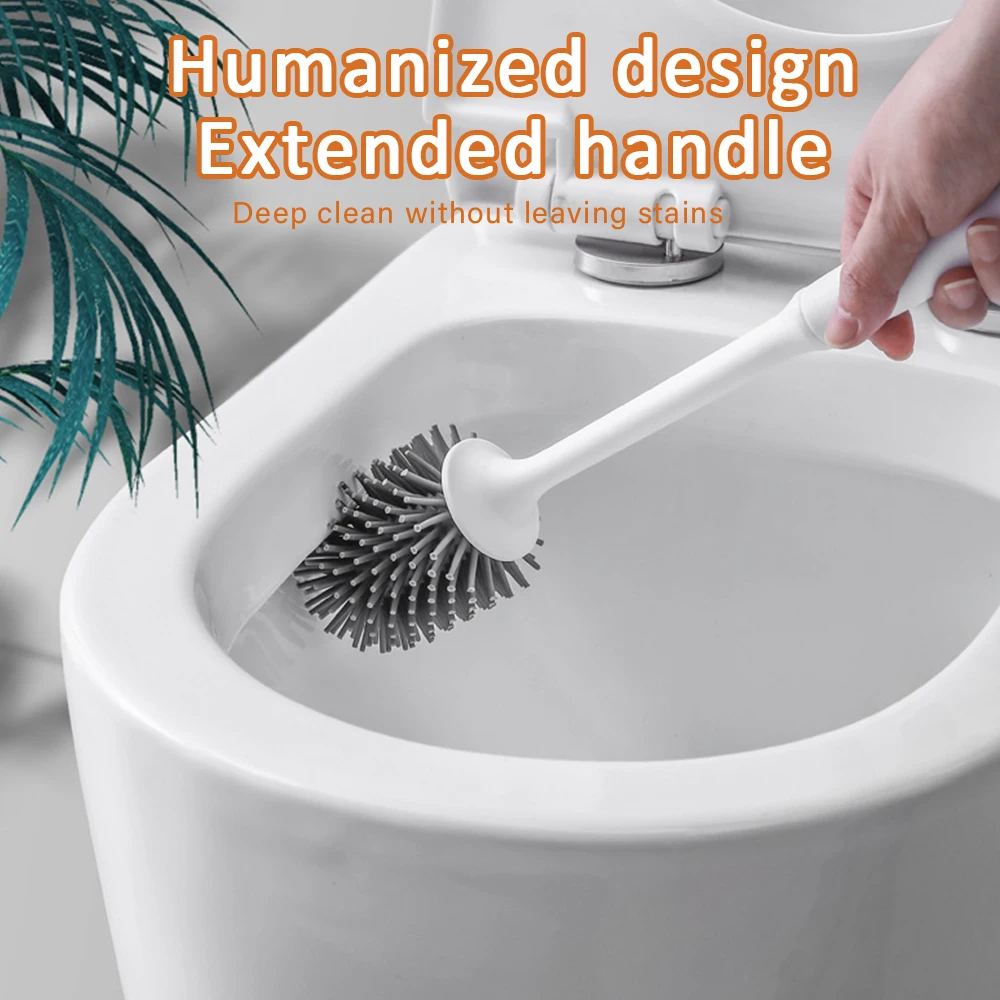 TPR настенный унитаз с базой мягкая щетка Набор Для Чистки унитаза креативное