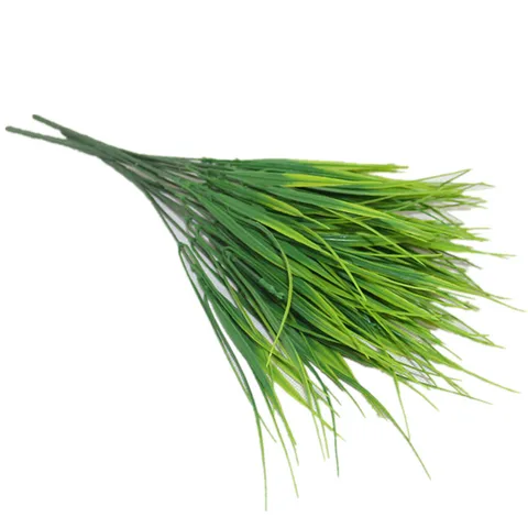 Садовая трава Meldel, 7 вилок, пластиковое искусственное растение зеленая трава папоротника, пластиковое растение, украшение для свадьбы, дома, украшение стола