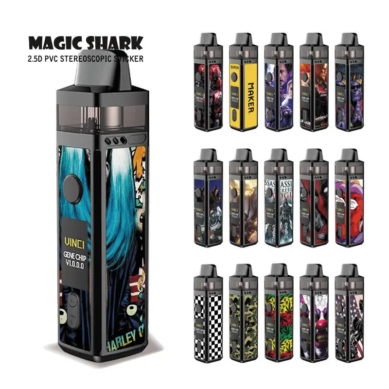 Волшебная Акула Джокер Харли Куинн Дракон наклейка в виде шара пленка Vape для VOOPOO