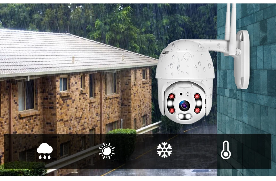 KERUI уличная Водонепроницаемая беспроводная 1080P 2MP PTZ WiFi ip-камера, скоростная купольная камера H.264+ IR для домашней безопасности, видеонаблюдения