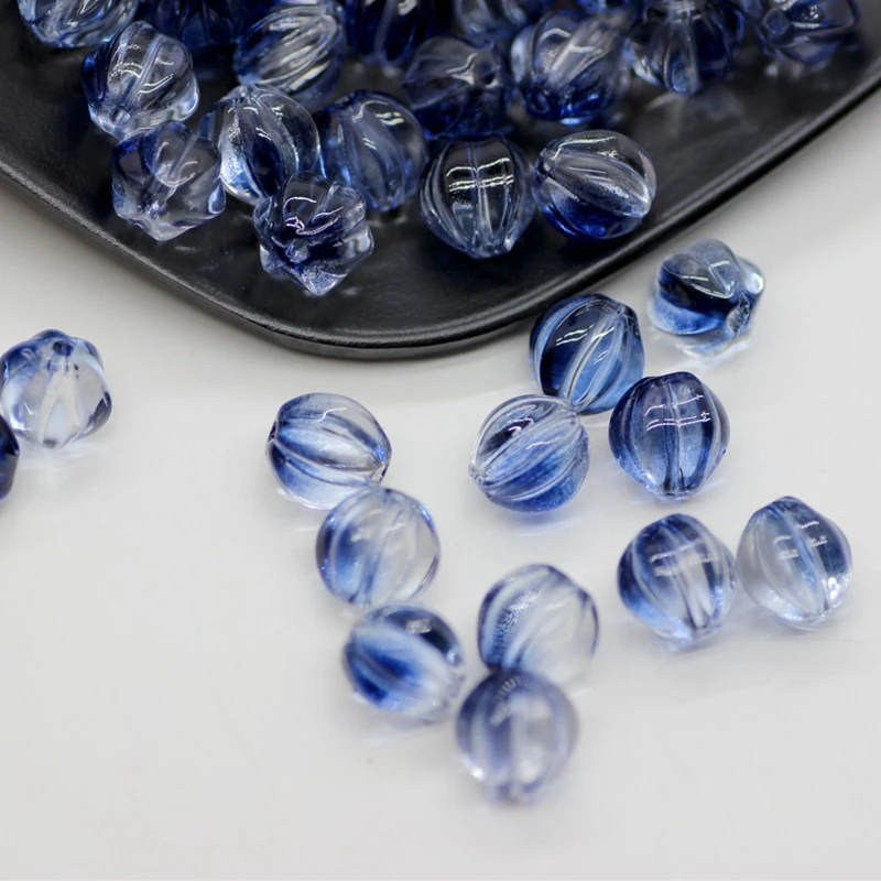 

8MM 200Pcs/lot Pumpkin Shape Mixed Colors Czech Crystal Glass Bead Charms Diy Jewelry Making Findings