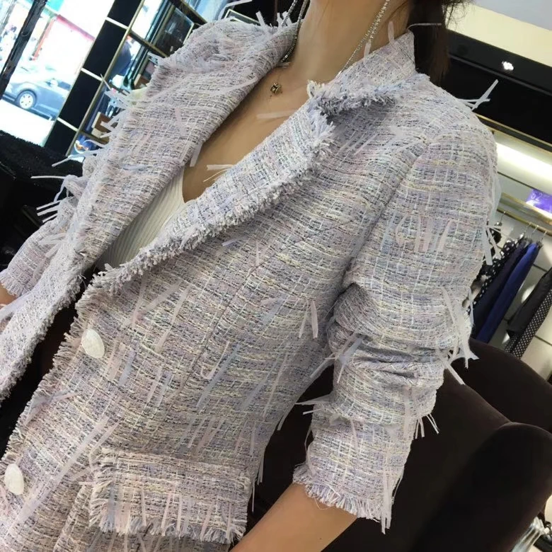 Женское твидовое пальто элегантное размера плюс casaco feminino 5xl 6xl на осень и зиму