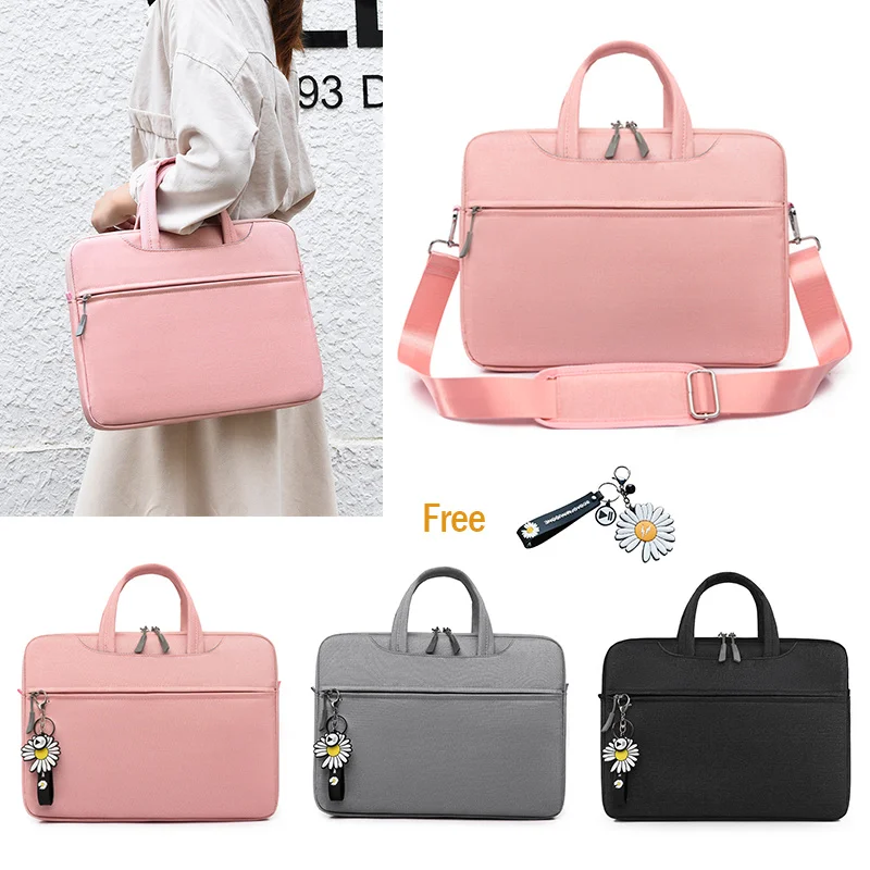 

Fashion women's laptop bag transport case 13.3 14 15.6 16 17.3 inch Laptop cuffs men's Shoulder Bag Messenger Bag free