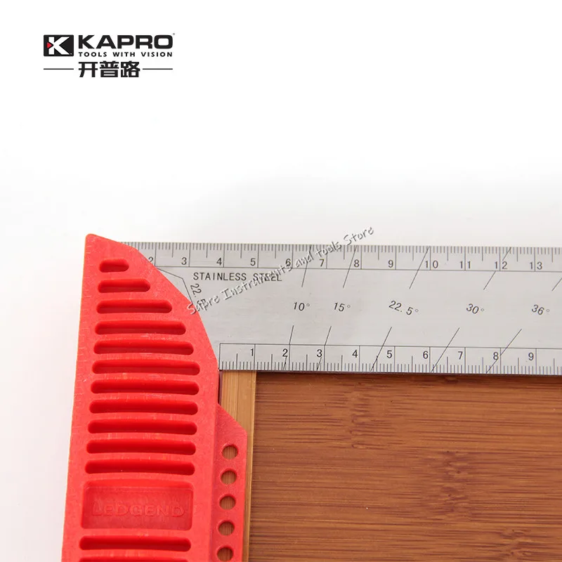 KAPRO Multi Function Rectangular Ruler For Woodworking 90 degree Stainless Steel Thickened Line Marking Tool | Инструменты