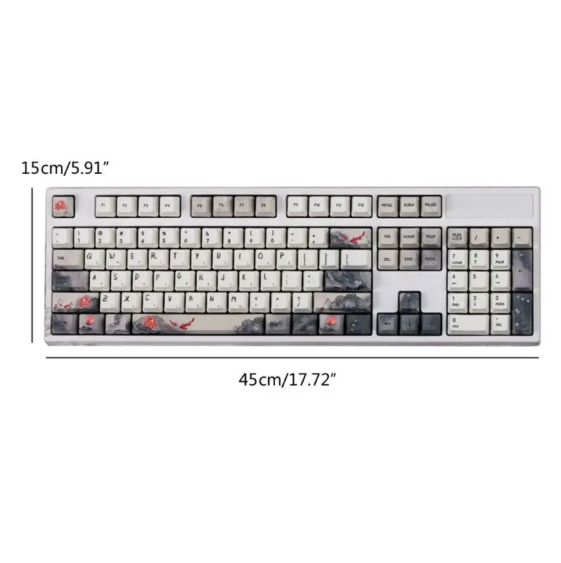 

R58A 5 Sides Dye-Sublimation Ink Koi Nobori Carp Keycap Mechanical Keyboard Keycaps