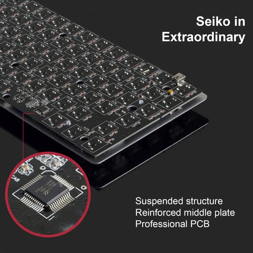 

Клавиатура AJAZZ Проводная/Bluetooth совместимая с ПК, тонкая работа, 82 клавиши, механическая, удобная для рабочего стола