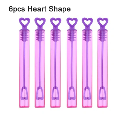 6pcs Heart Purple 12, 6 штук в партии, пустые бутылки для мыльных пузырей одежда для свадьбы, дня рождения украшения детская игрушка производитель пузырей, флисовая верхняя одежда для детей, весело пузырь игрушка - Цвет: 6pcs Heart Purple