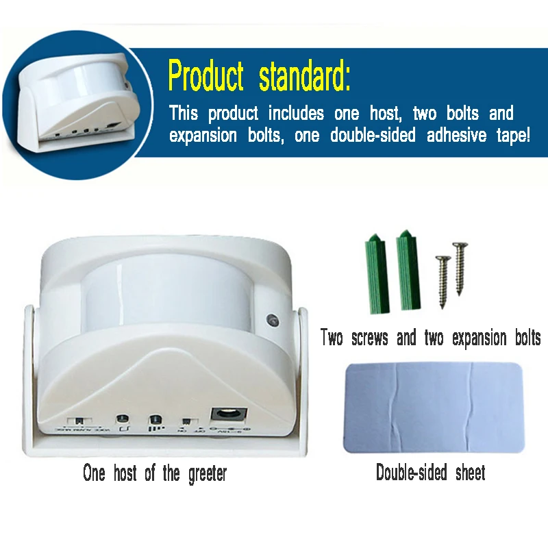 Беспроводной дверной звонок Гость приветственная Сигнализация Движения PIR