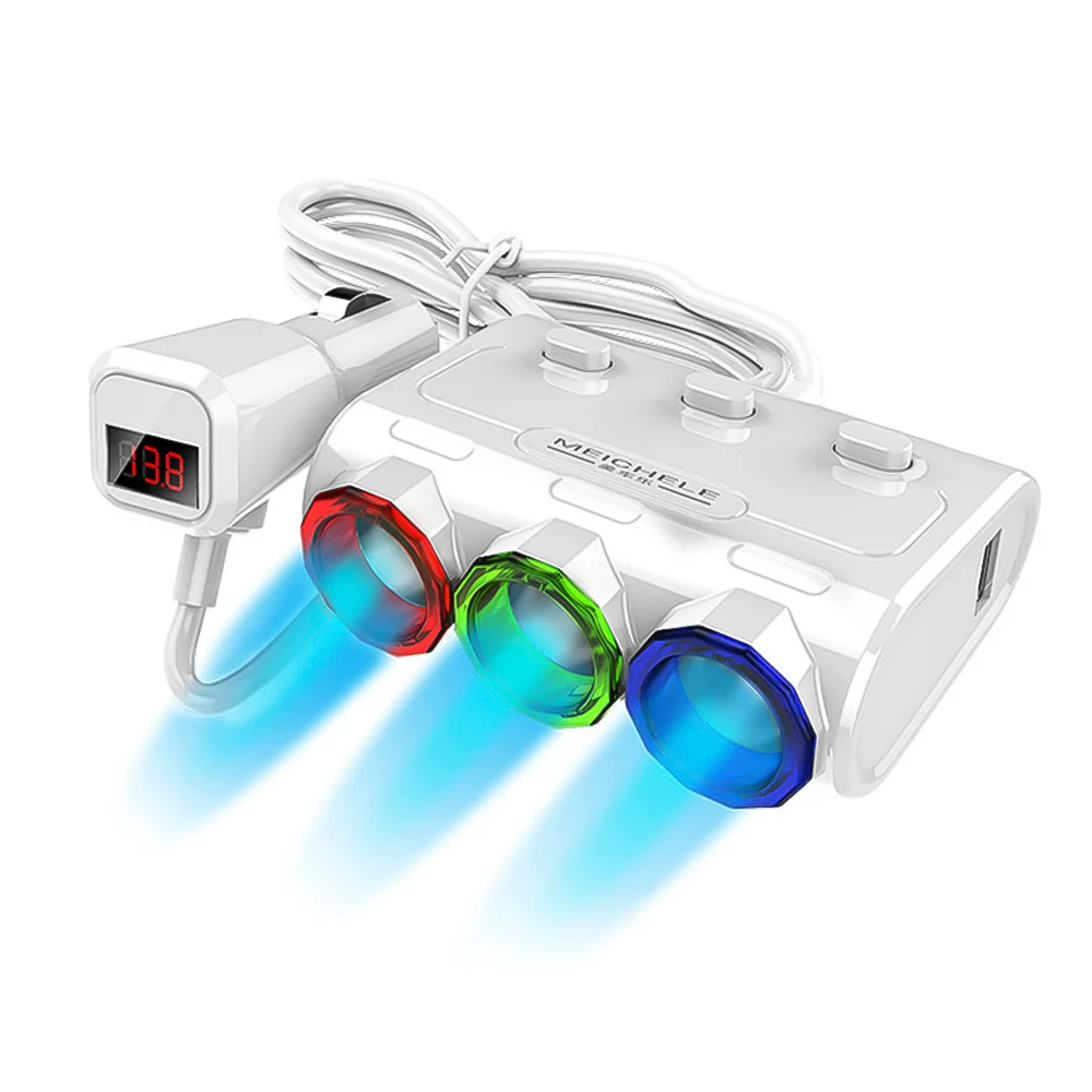 Адаптер для автомобильного прикуривателя выходная мощность Расширенный порт