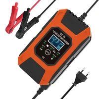 FOXSUR 12V 7-stage Battery Charger Lead GEL STD AGM Car Motorcycle Battery Charger  Pulse charge Maintainer Desulfator