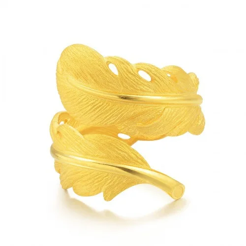 3d твердые золотые ювелирные изделия любовь секретное перо Открытое кольцо для