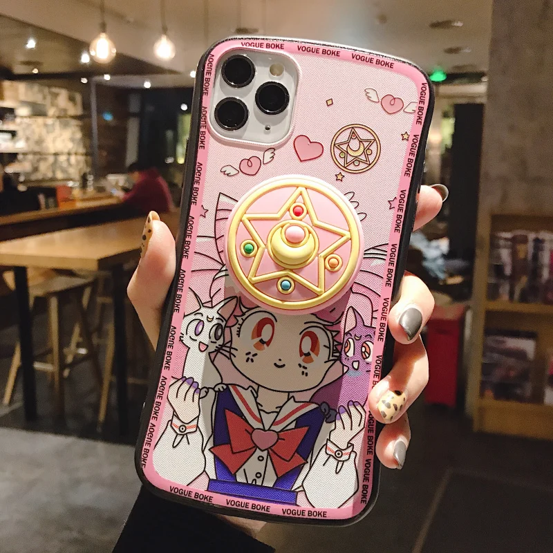 Чехол для iPhone 11Pro Max sailor moon чехол телефона с мультяшным котом X XR XS 6 6S 7P 8 plus 11pro