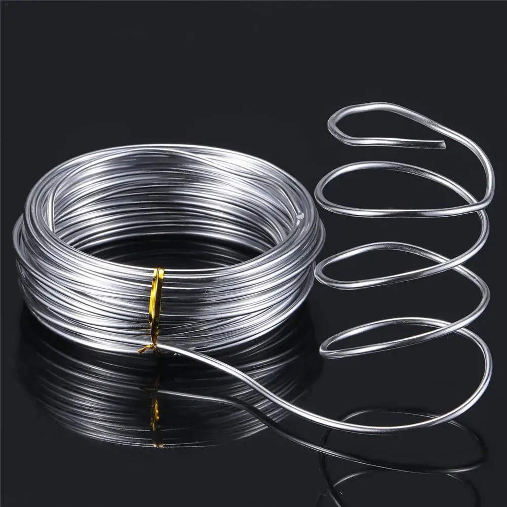 

Silver 1mm/1.5mm/2mm Anodized Aluminum Wire Soft DIY Jewelry Craft Versatile Painted Aluminium Metal Wire Bendable Make Skeleton