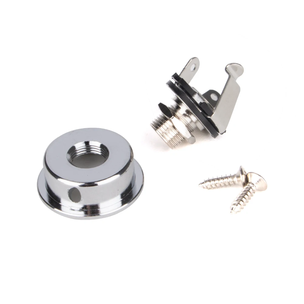 gitarre zubehör 635mm14 jack steckdose ausgang platte für elektrische telecaster gitarre mit montage schrauben free global shipping