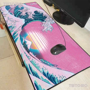 great wave landscape gaming computer mousepad large big gamer desk mouse pad mause padkeyboard mice mat free global shipping