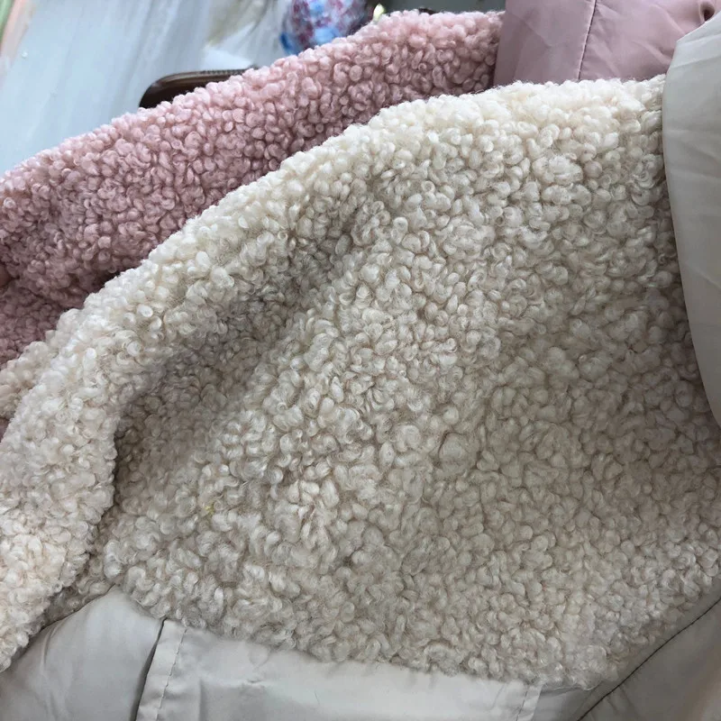 Neploe Femme Harajuku парка со стоячим воротником Зимняя Толстая теплая куртка для женщин из овечьей шерсти на молнии с кулиской хлопковое пальто 55109