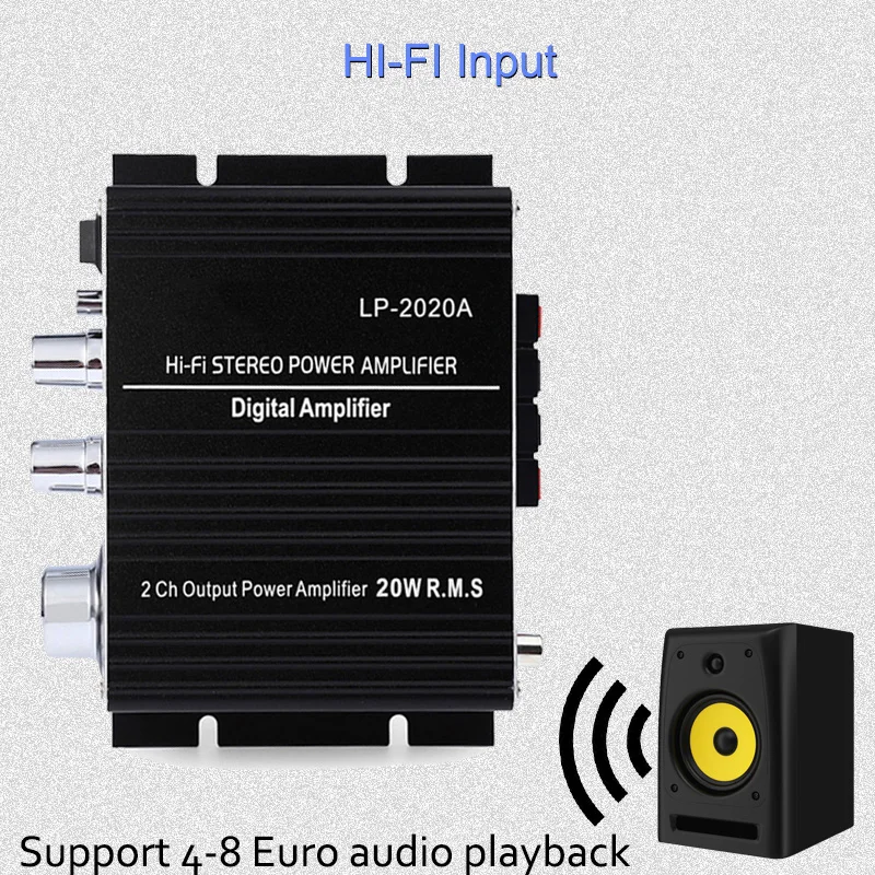 Автомобильный усилитель L-epai LP-2020A 12 в стерео мини компьютер мотоцикл Hi-Fi выход усилитель идеальный аудио усилитель 2x20 Вт RMS