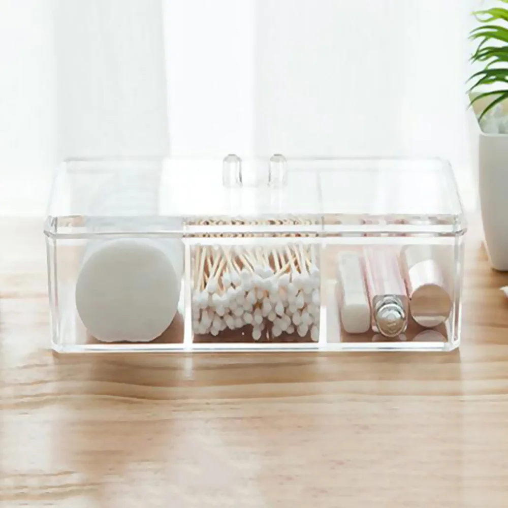 Косметический ящик для хранения прозрачный контейнер ногтей ворс салфетки