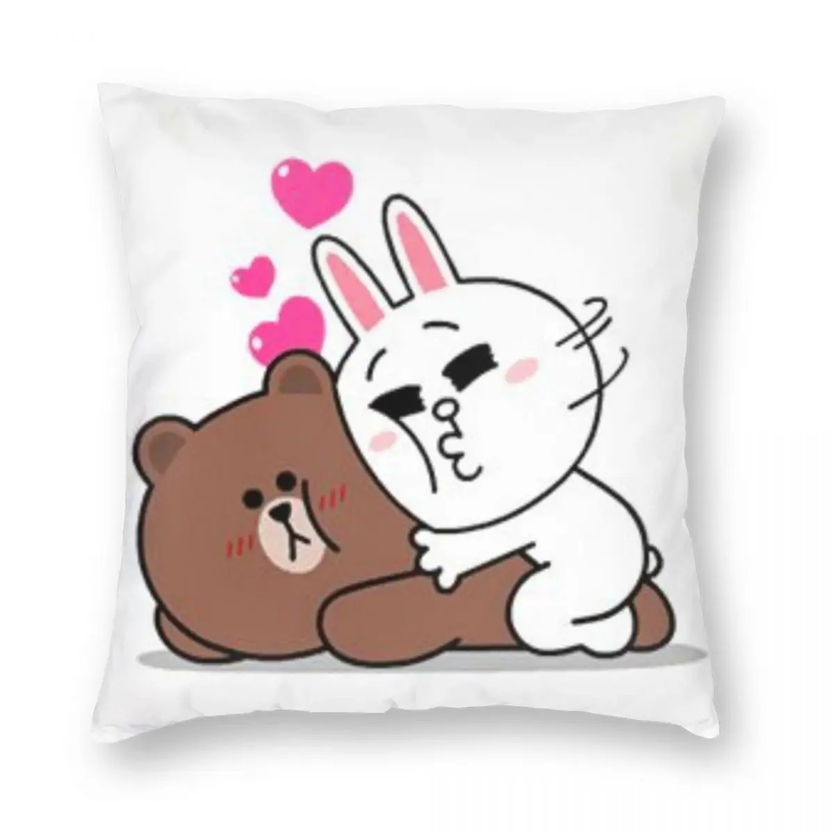 Brown Cony Square Pillowcase Polyester Linen Velvet Pattern Zip Decor Pillow Case Sofa Seater Cushion Cover 18" | Дом и сад