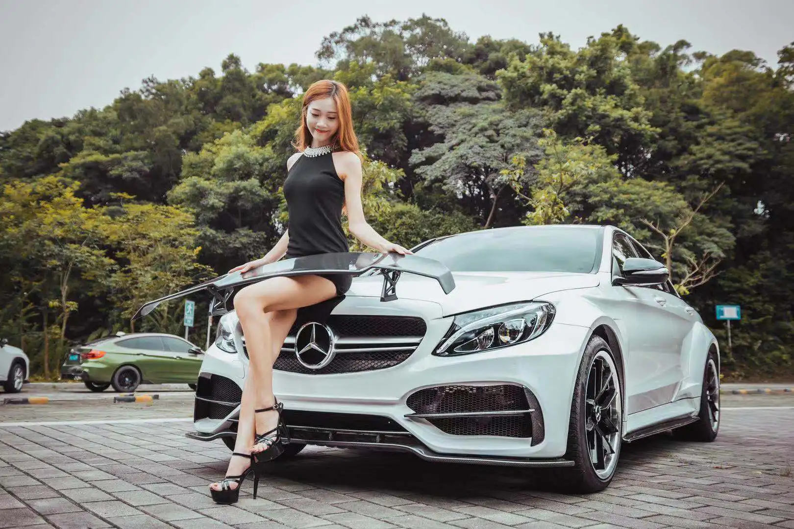 Спойлер из углеволокна для BENZ CLA W204 W205 W212 W117-UP Спойлеры-крылья высокого качества модификация автомобиля аксессуары