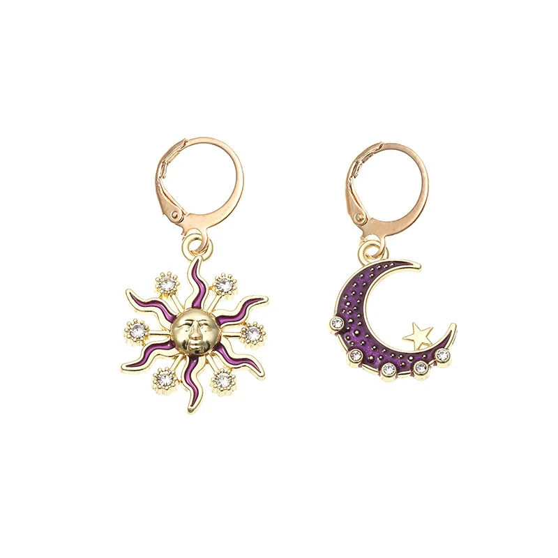 

Dominated new 2020 contracted asymmetric Star fashion Drop earrings Delicate joker Moon style Women earrings Jewelry