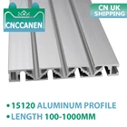 Экструзия алюминиевого профиля UK CN SHIPPING 15120, длина 100 - 1000 мм, анодированная линейная направляющая для DIY 3D-принтера, верстака, детали CNC
