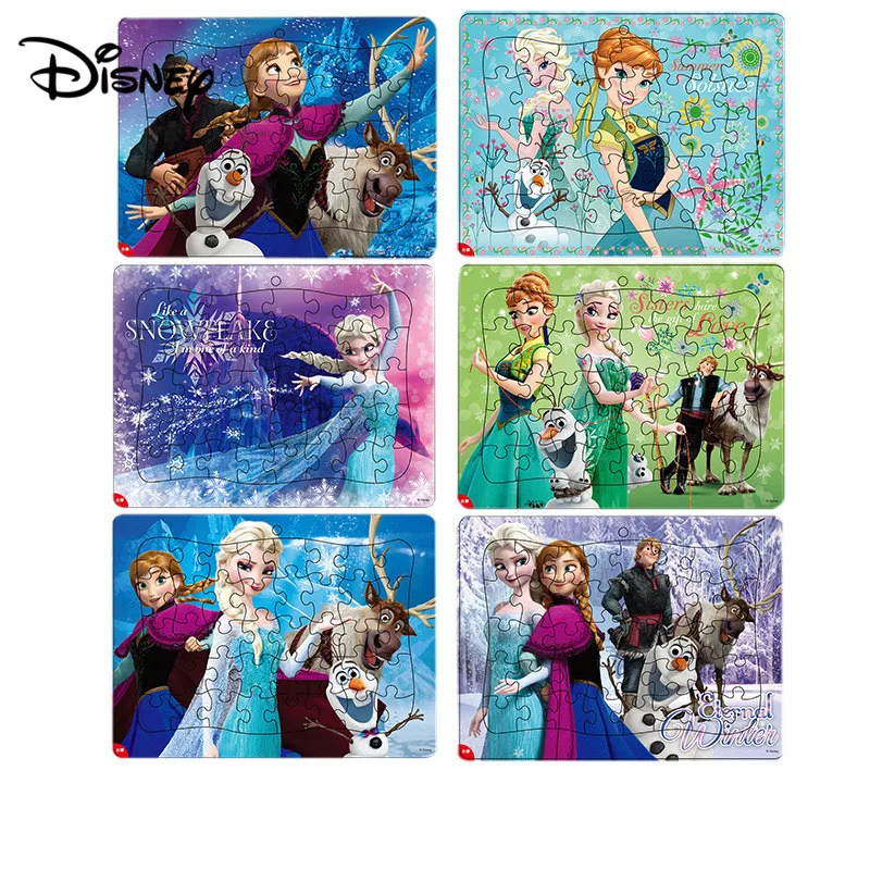 

Disney 40 шт. пазл 6 шт./компл. Винни-Пух Микки бумажная коробка искусственные детские развивающие игрушки