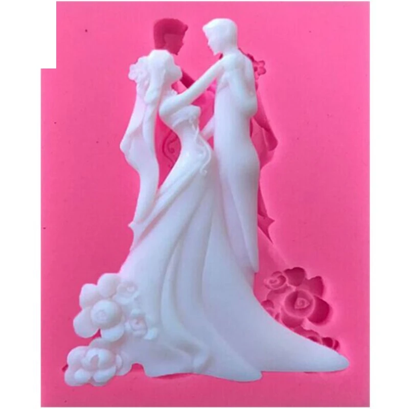 1 шт. силиконовая форма для свадьбы невесты жениха в форме торта печенья шоколада