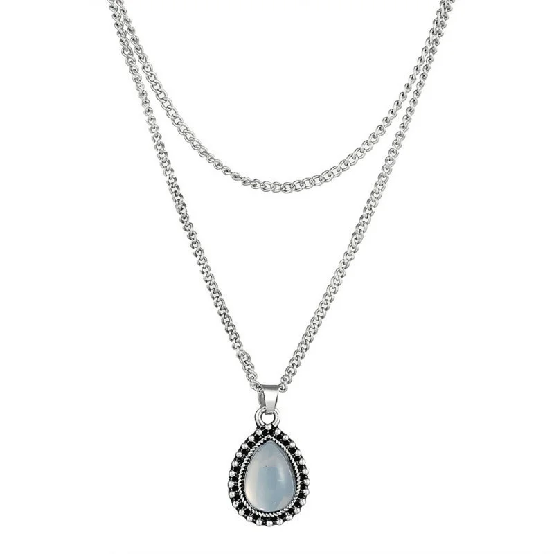 Hot Newest Women's Necklace Retro Dripping Crystal Pendants Multi-layer Set Multi-layered Jewelry | Украшения и аксессуары